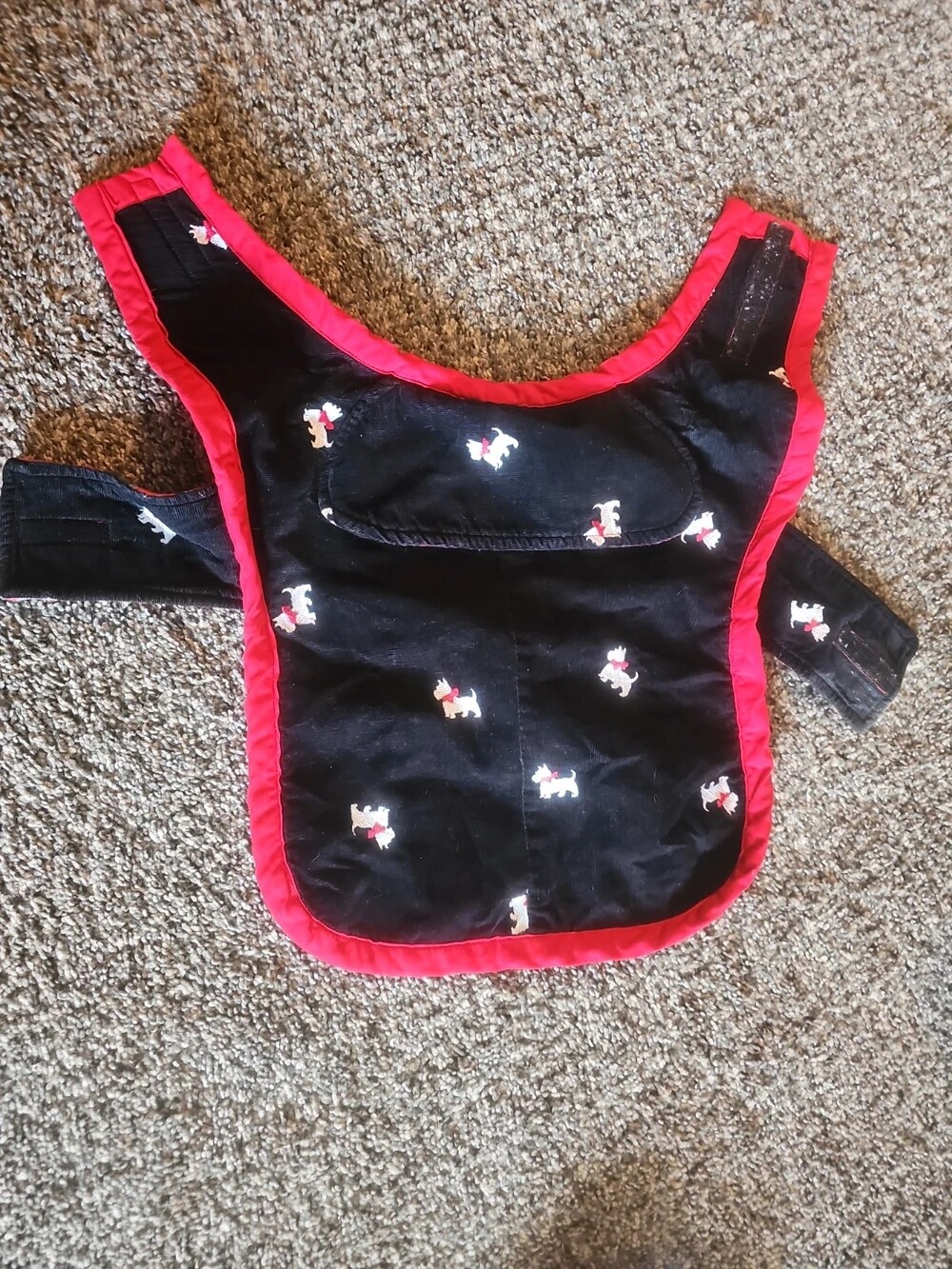 Medium Black and Red Dog Coat - Pre-owned Fleece Jacket